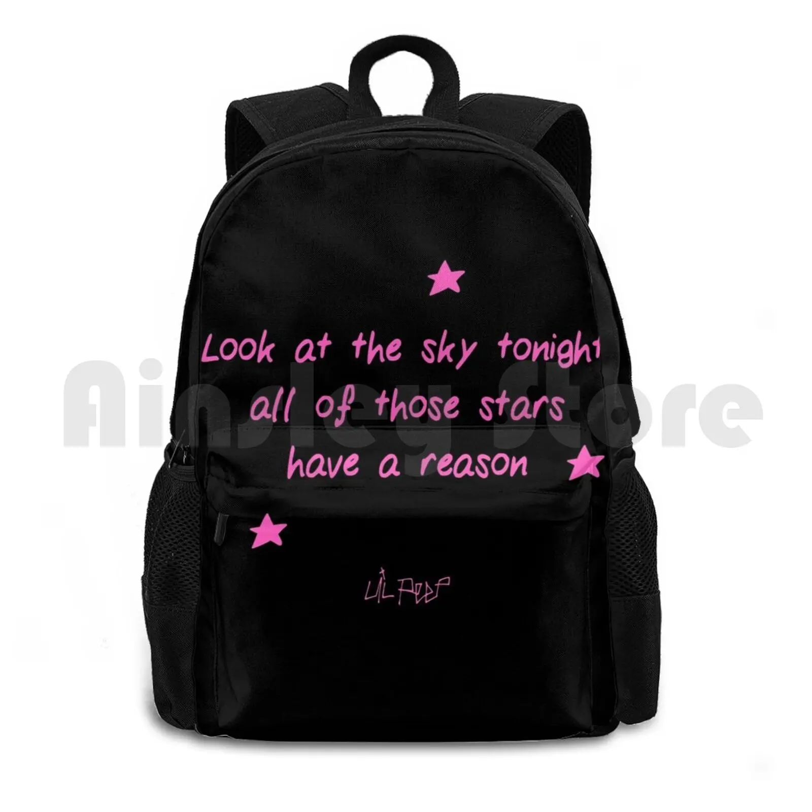 

Lil Peep Star Shopping Lyrics Pink-Lil Peep Merch Outdoor Hiking Backpack Riding Climbing Sports Bag Lil Peep Everybodys