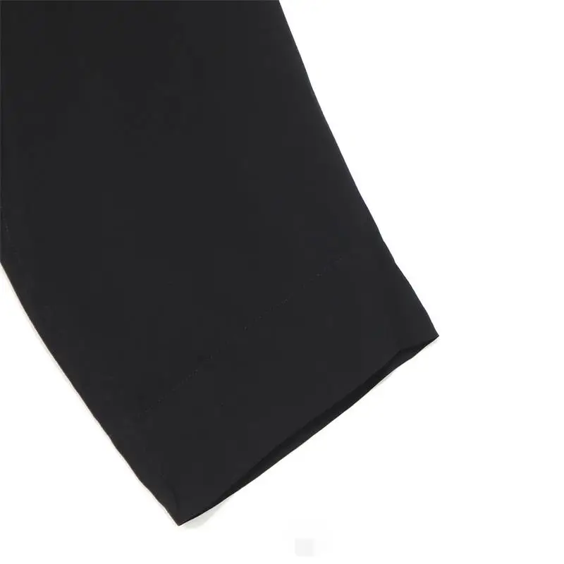 الربيع والخريف الرجال الحرير الاصطناعي الياقة المستديرة اليسار كاذبة طبقتين من التصميم غير النظامية نقية فضفاضة معطف طويل الأكمام