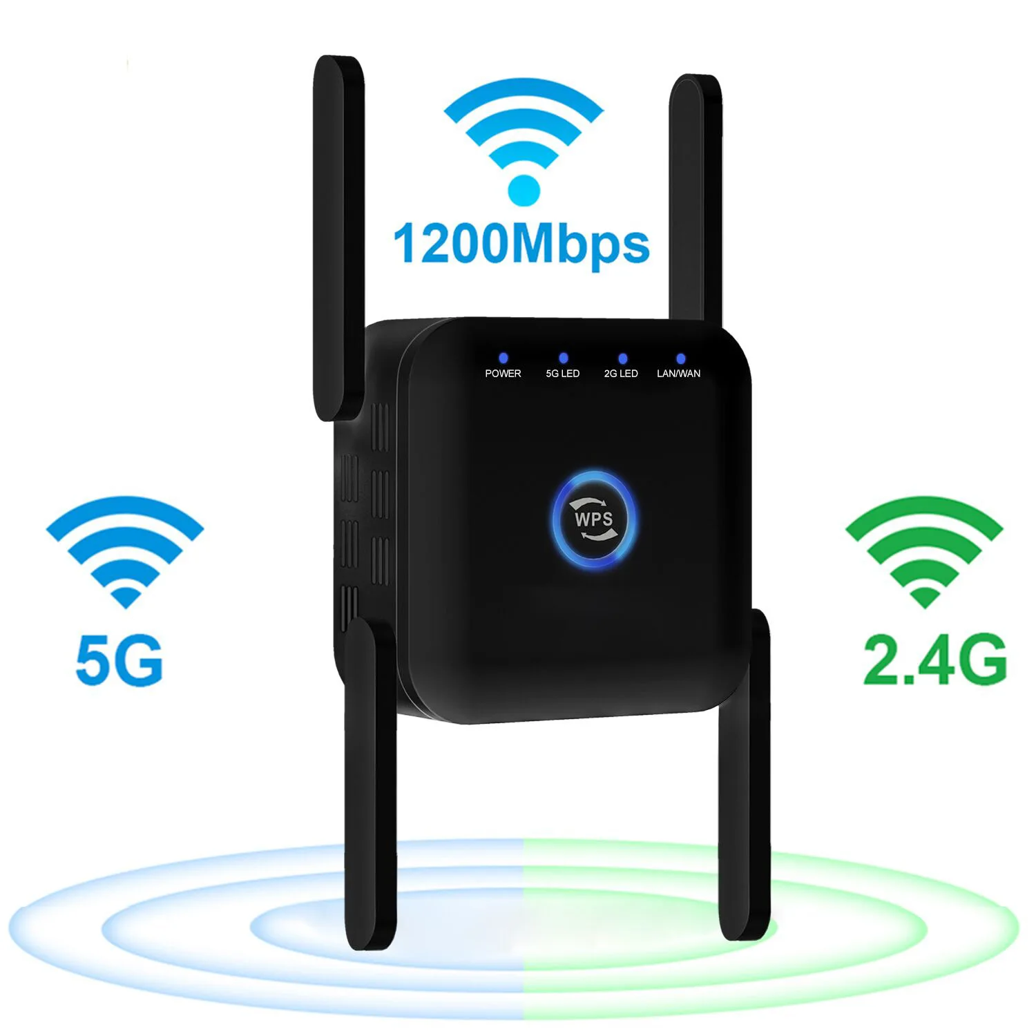 

5G Wifi Repeater 1200Mbps Booster Wifi Amplifier 5Ghz Router Wifi Booster Signal Extender Long Range Wireless Wi fi Repeater