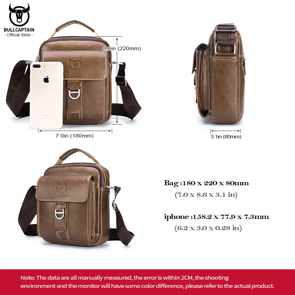 Bullcaptain hombres hombro bolso clásico de los hombres de la marca los hombres ocasionales del estilo vendimia Bolsas promoción crossbody bolso