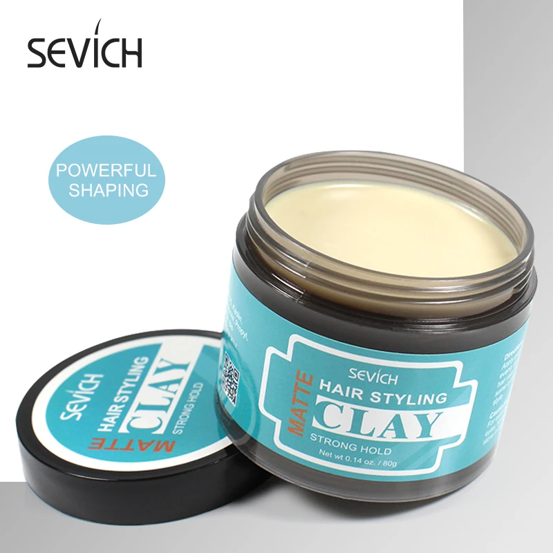 Sevich 80g Lasting Matte Hair Clay Strong Hold Clay Easy Wash Convenient Smooth Fashion Hair Styling Refreshing Hair Clay