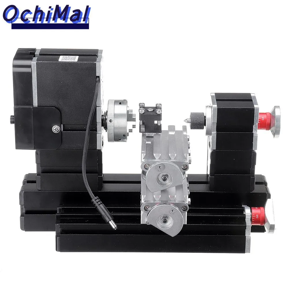 TZ20002MR Mini Wood Lathe 12V DC 5A 60W Multi-purpose Metal Rotating Lathe Machine 12000r/min Motor 110V US /220VEU Plug