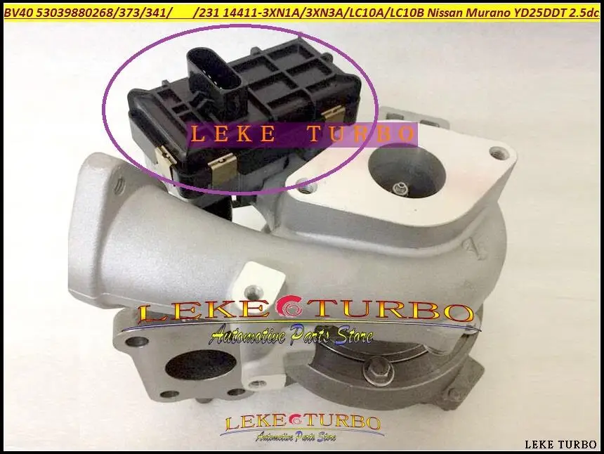 

Turbo BV40 53039880268 53039700268 53039880373 53039880341 53039880231 14411-3XN1A 144113XN1A For Nissan Murano YD25DDT 2.5L DCI