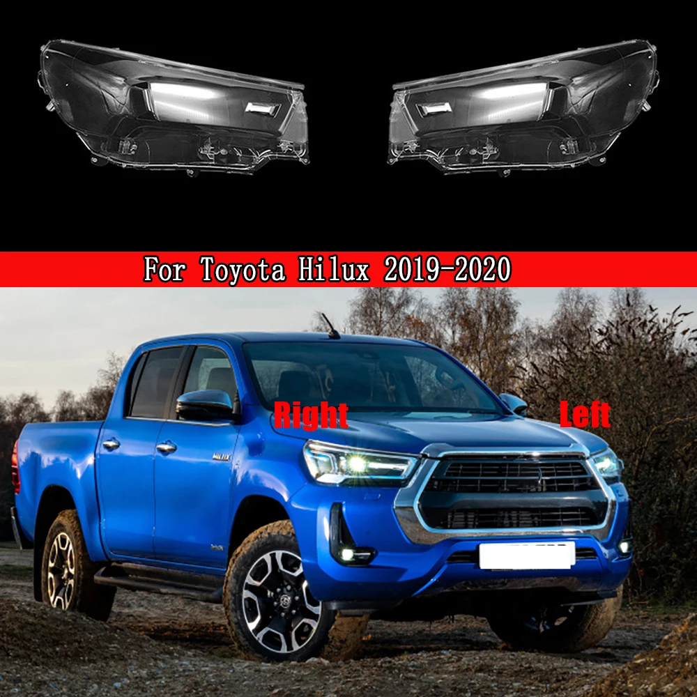 

Car Front Headlight Lens Cover Auto Shell Headlamp Lampshade glass Lampcover Head lamp light cover For Toyota Hilux 2019 2020