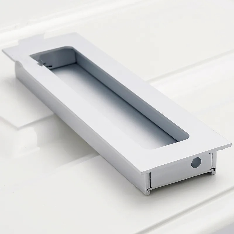 Zinc Alloy Modern Embed Knobs Kitchen Cabinet Cupboard Door Drawer Hidden Handles Wardrobe Hidden Pulls Furniture Hardwre