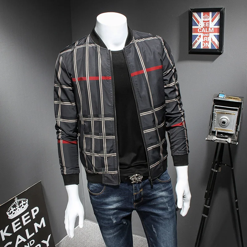 Pattern Designer Bomber Chaquetas Hombre Jaqueta Masculino Plus Size 5xl Check Jacket Men