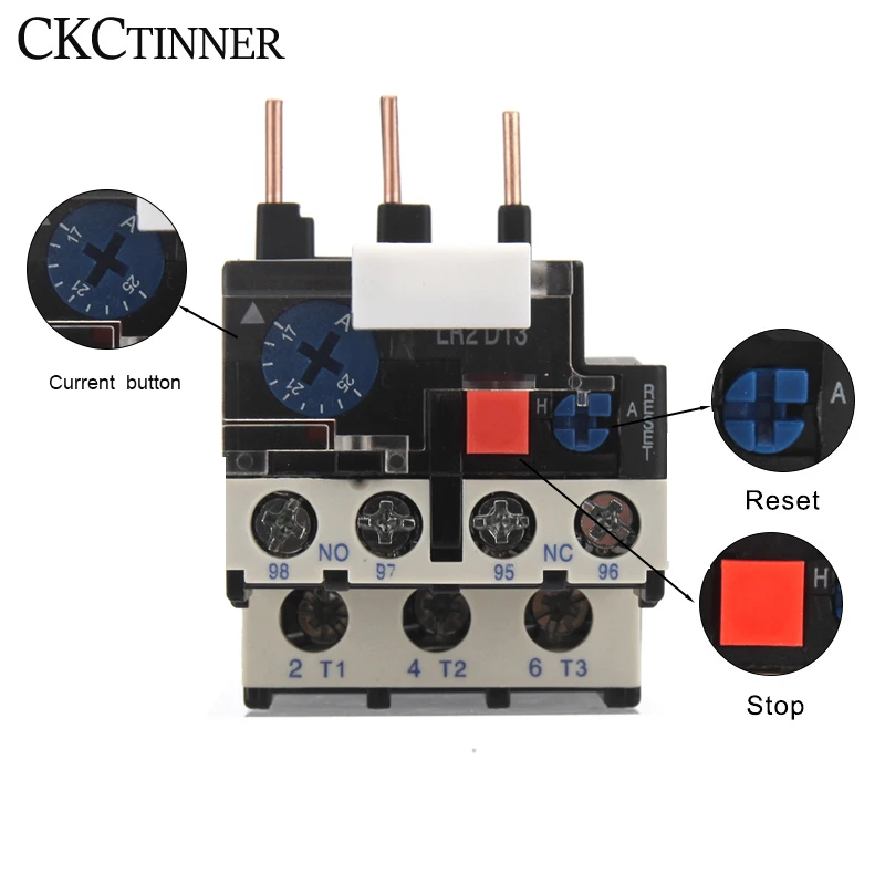 JR28-95 Thermal Overload Relay LR2D33 Adjustable thermal relay Electric Relays 23-32A 30-40A 37-50A 48-65A 55-70A 63-80A 80-93A