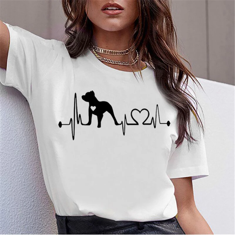 Dachshund Pug Teckel Funny T Shirt Women Harajuku Cute dog T-shirt Pit Bull Tshirt Top Female