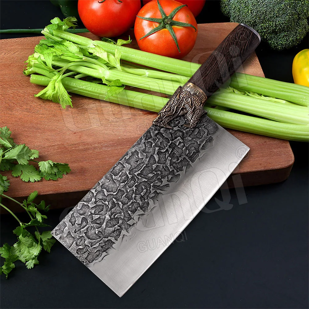 Hand Made Forged Kitchen Knife Chinese Kitchen Knives Stainless Steel Butcher Cleaver Knife Traditional Cooking Tools