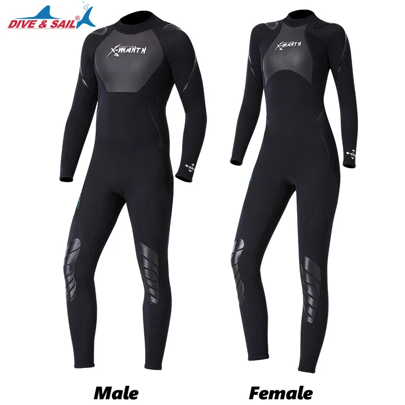 Taobo 2025 DIVE SAIL New 3mm Wetsuit Men's One-piece Warm Wetsuit Women's Long-sleeved Cold-proof Snorkeling Winter Swimwear