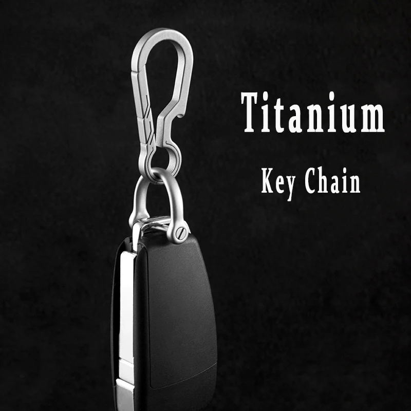 

2022 New Titanium Alloy Car Key Chain Super Lightweight Titanium EDC Tool Keychain Hanging Buckle Stainless Steel Key Ring