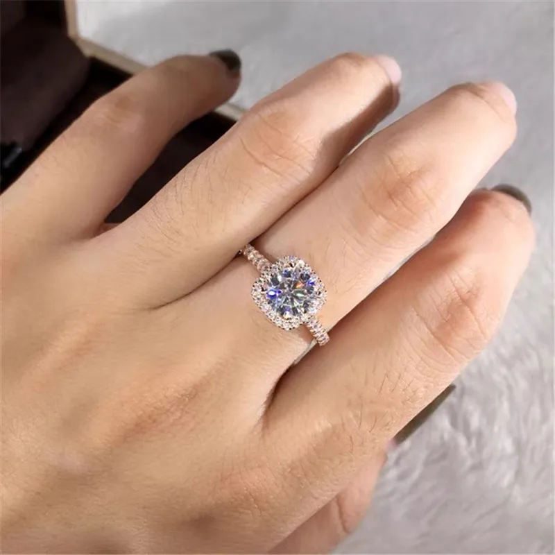 CC Jewelry Fashion Rings For Women‘s Ring Luxury Gold Color Square Stone Anneau Engagement Bijoux Bridal Wedding Ring CC627