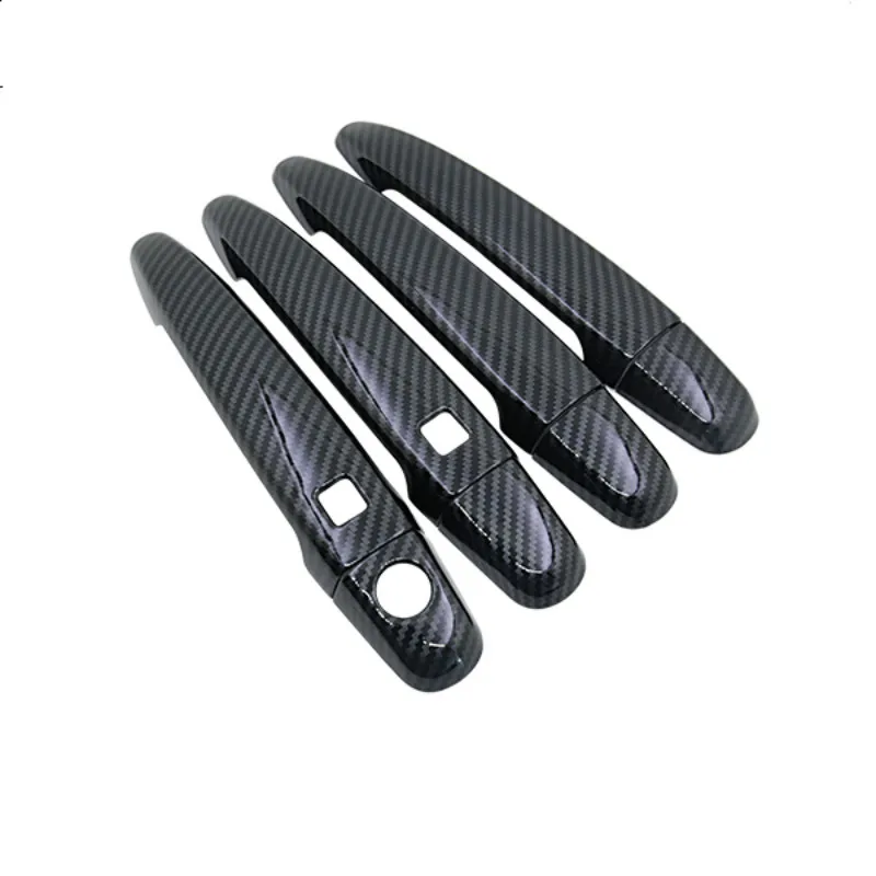 For Subaru Legacy BM BR 2010~2014 Carbon Fiber Chrome Door Handle Cover Car Styling Accessories Stickers