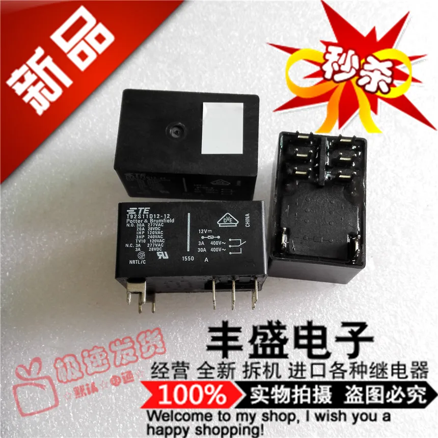 

Free shipping T92S11D12-12 12VDC 30A T92S11D12 10PCS Please note clearly the model