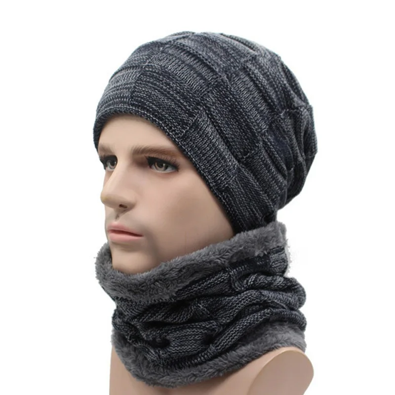 

Warm Wool Thick Winter Hats For Men Women Beanie Hat Skullies Beanies Men Scarf Knitted Hat Cap Male Plus Gorras Bonnet