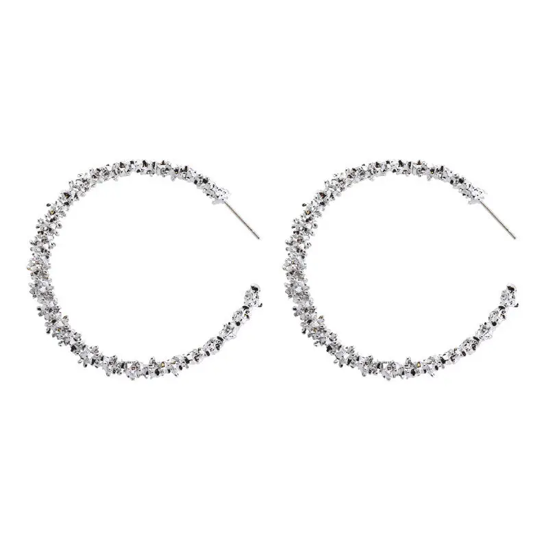New Vintage Earrings For Women Gold Color Round C Geometric Statement Earring 2019 Metal Earring Hanging Fashion Jewelry