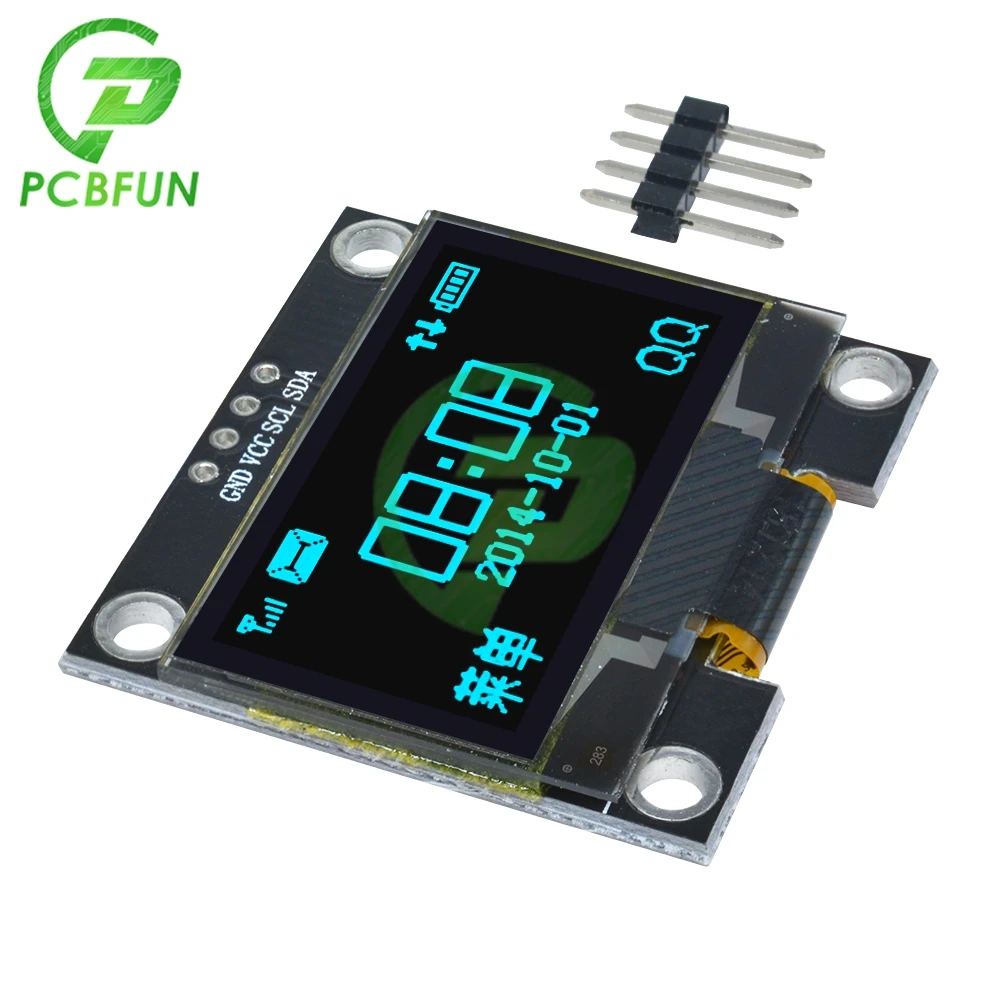 Pantalla LCD IIC I2C Serial 1,3x64, módulo de pantalla OLED Blanco/azul para Arduino ssh1106-40-70 Celsius GND VCC SCL SDA, 128 pulgadas