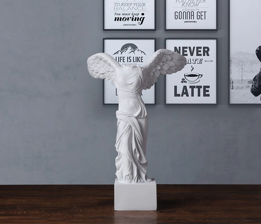 ERMAKOVA Victoria Goddess Figurenskulpturen, Roman Winged Victory Samothrace Desktop Ornements Pour Home Decor Collection Geschenke – Detail 7