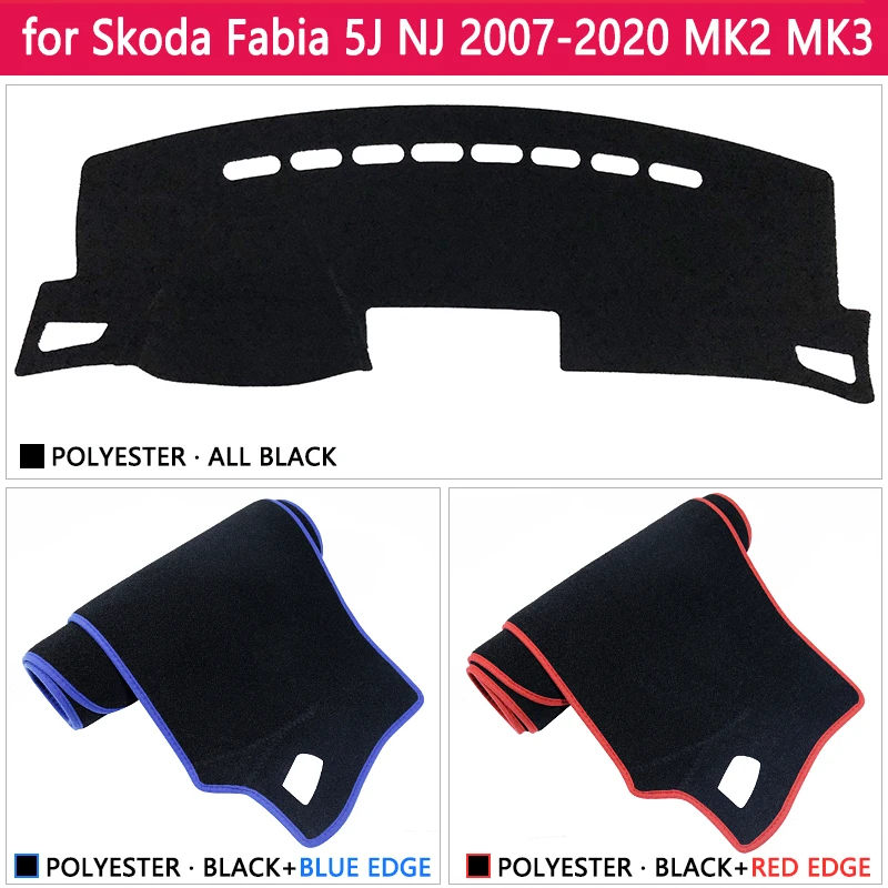 for Skoda Fabia 2 3 5J NJ 2007~2020 Anti-Slip Mat Dashboard Cover Pad Sunshade Dashmat Dash Protect Carpet Car Accessories Rug