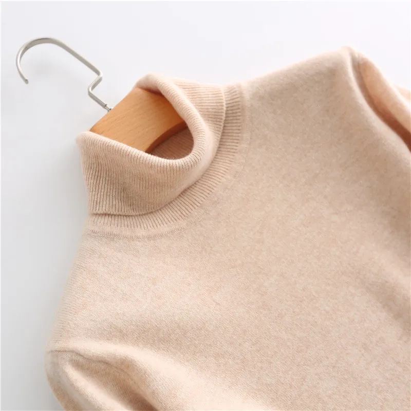 

Women Tops Turtleneck Pullover 100% Pure Merino Wool Knitting Sweaters 2020 Winter Autumn New Fashion Standard Clothes Female