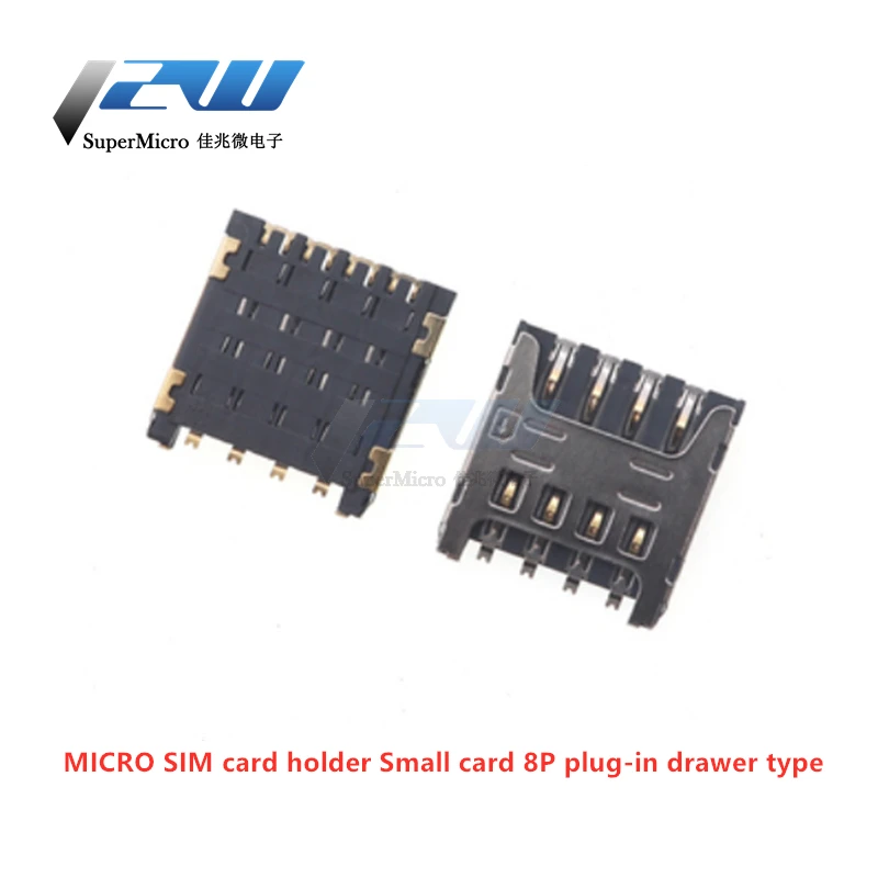 SD / MINI / TF / SIM / NANO / MICRO Card Holder Card Slot Card Tray Size / Length Body with Self-elastic Type (5 Pcs / Lot) 1/2