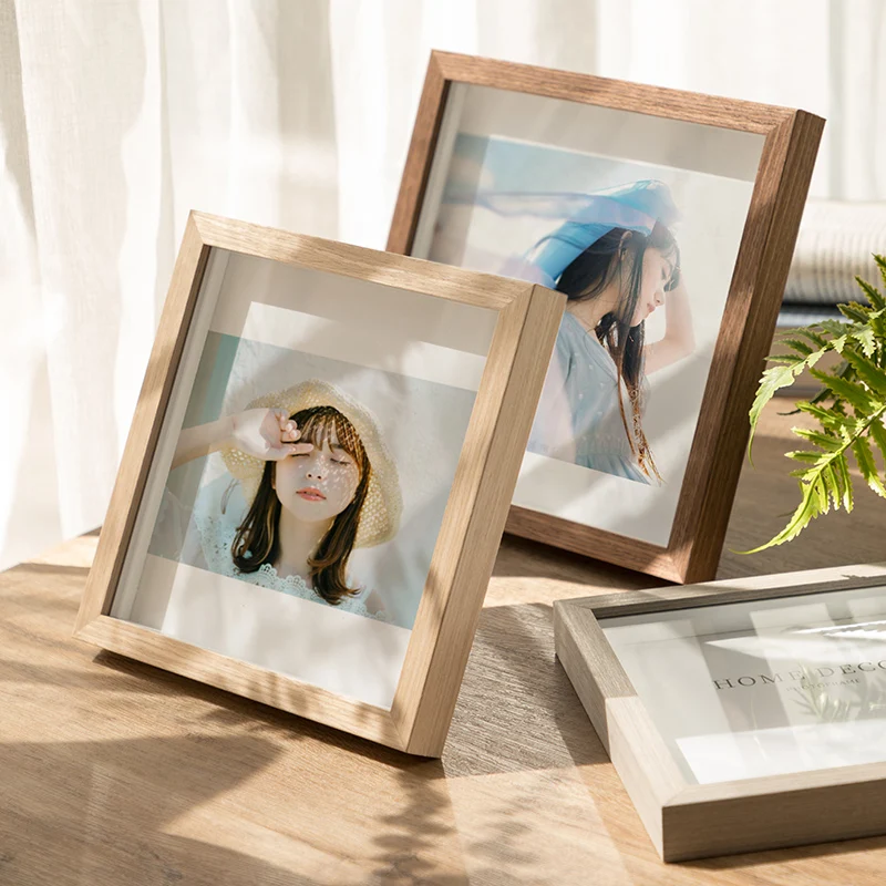 1 PC Plane Hollow Photo Frame Widened Natural Fresh Baby Bedroom Desktop Picture Frame Simple Modern Decoration Photo Frames