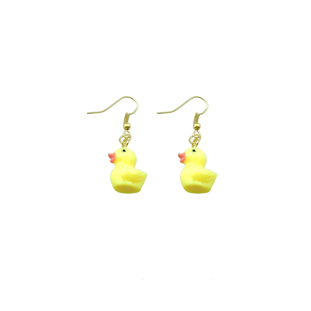 Cartoon Bee Fox Unicorn Earring For Women Resin Swan Panda Duck Drop Earrings Children Handmade Jewelry DIY Gifts