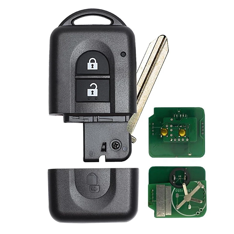 KEYECU Flip Remote Control Car Key With 2 Buttons 433MHz ID46/ 4D60 Chip Fob for Nissan Juke Navara Micra Xtrail Qashqai Duke