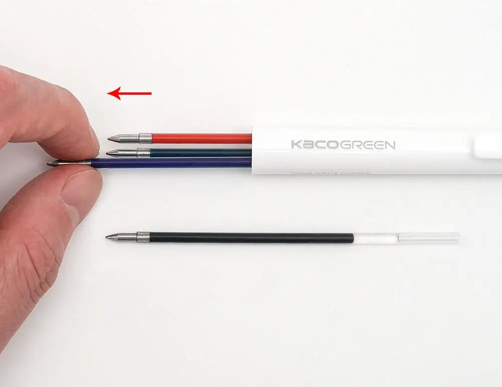 Kaco 4 In 1 Gel Pen 0.5MM Multifunction Sign Pens Black Blue Red Green Refill for Office Students