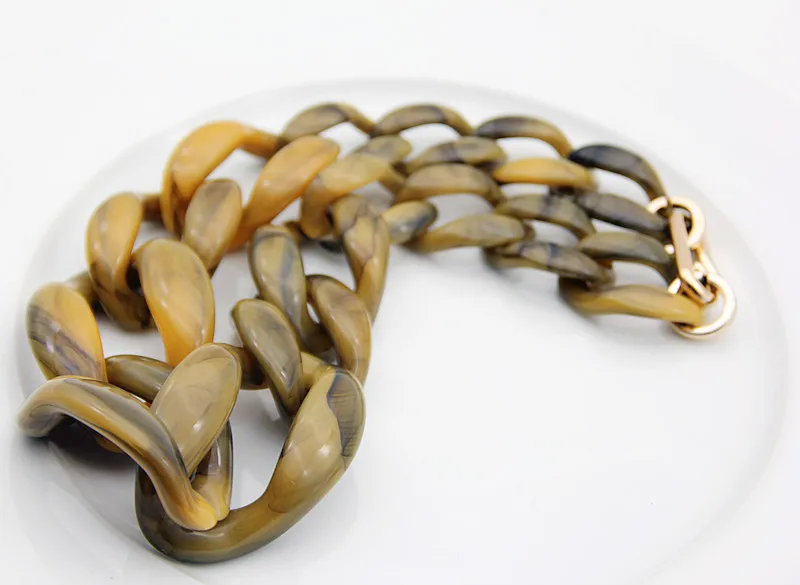 Aussage Acryl Lange Kette Halskette Für Frauen Böhmischen Große Chunky Kette Link Halsketten Anhänger Mode Frauen Schmuck Geschenke – Detail 4