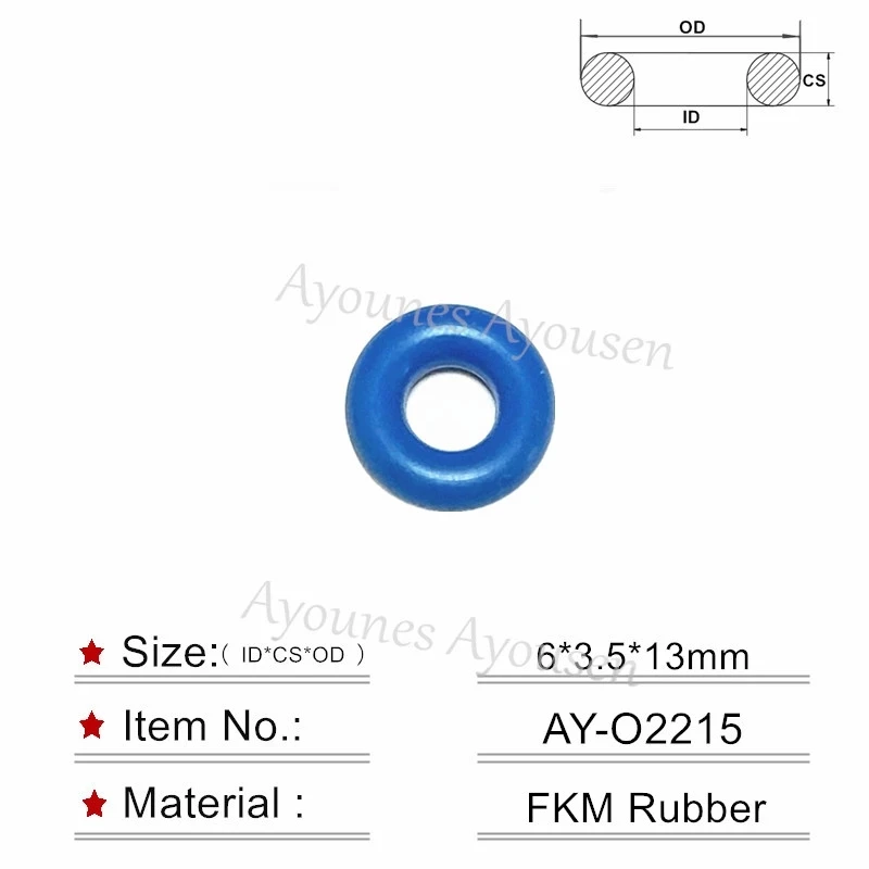 Wholesale 20pieces GDI fuel injector rubber oring seal 6*3.5mm for toyota audi cars repair kits for AY-O2215