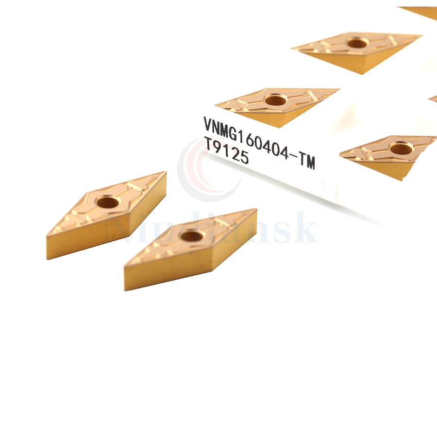 Твердые металлические вставки VNMG160404 VNMG160408 TM T9125, внешние токарные инструменты, токарный станок с ЧПУ, режущий инструмент для обработки стальных деталей, 10 шт.