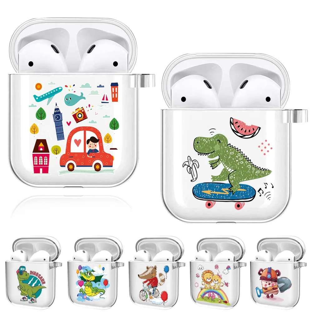 

Silicone Cases for Apple AirPods (2nd Generation)/AirPods (1st Generation) Clear Headphones Protective Bluetooth Earphone Cover