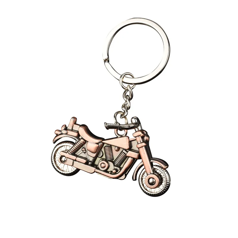 Cool Metal Motorcycle Keychain Miniature Simulation Motorcycle Keyring Men Car Key Chain Ring Holder Bag Pendant  Accessories