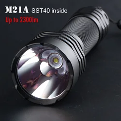 Most Powerful LED Flashlight Convoy M21A with Luminus SST40 Led Lanterna 2300lm Black Portable Torch C8+ 21700 Version Zaklamp