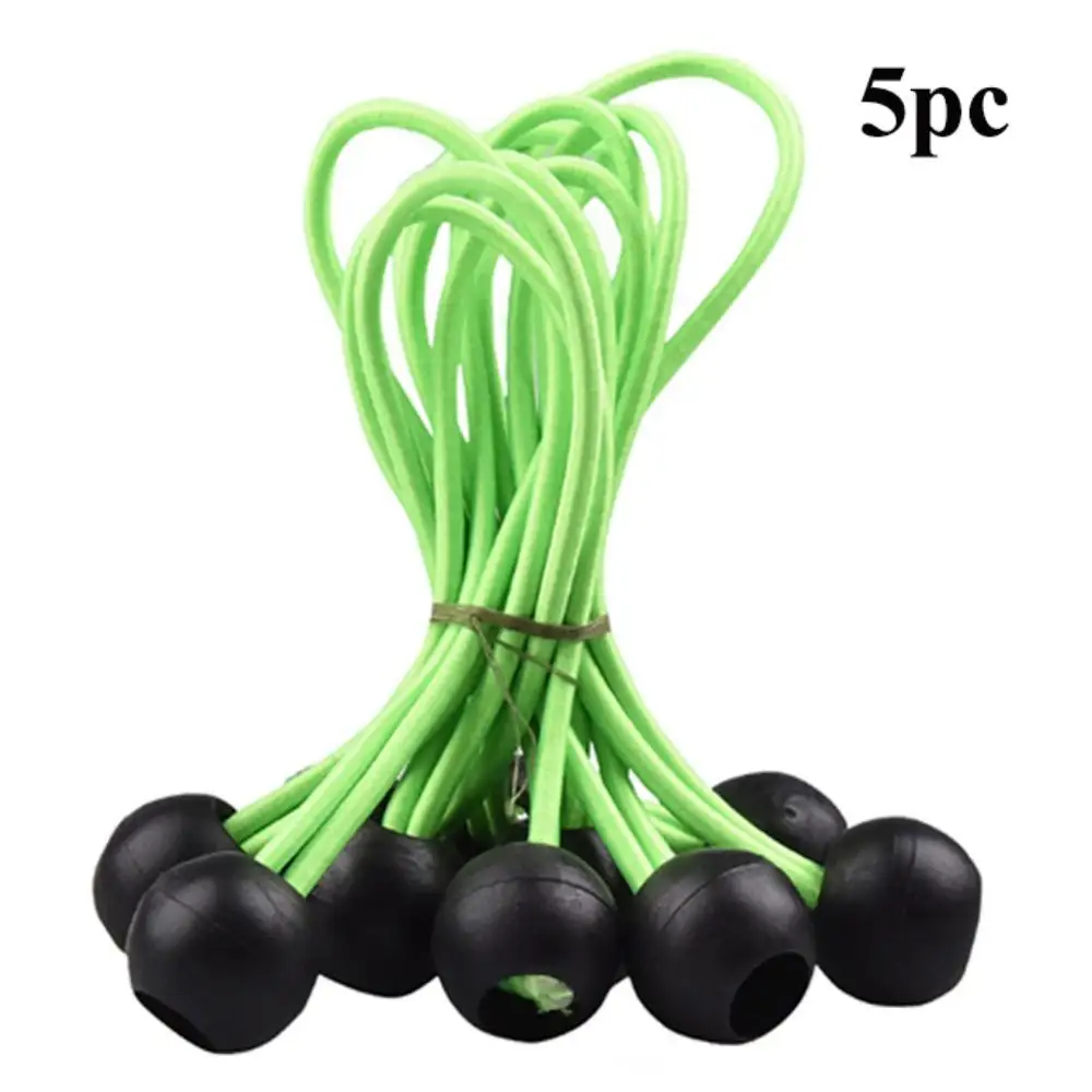 5/10pcs Tent High Elastic Bands Plastic Ball Head Bungee Cords Trampoline Baggage Belts Tent Tie Camping Tent Rope Accessories