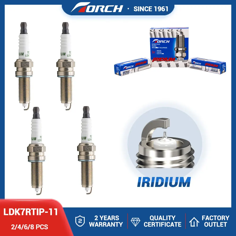 

Original Iridium Platinum Spark Plug TORCH LDK7RTIP-11/1884611070 for Candle SILZKR7B11 Champion RER10WMPB4 Denso VXUH22I