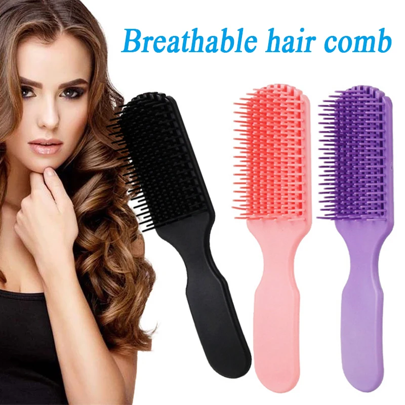 Hair Brush Comb Smoothing Detangling Brush Relieve Scalp Fatigue Massage Comb For Women Men FS99