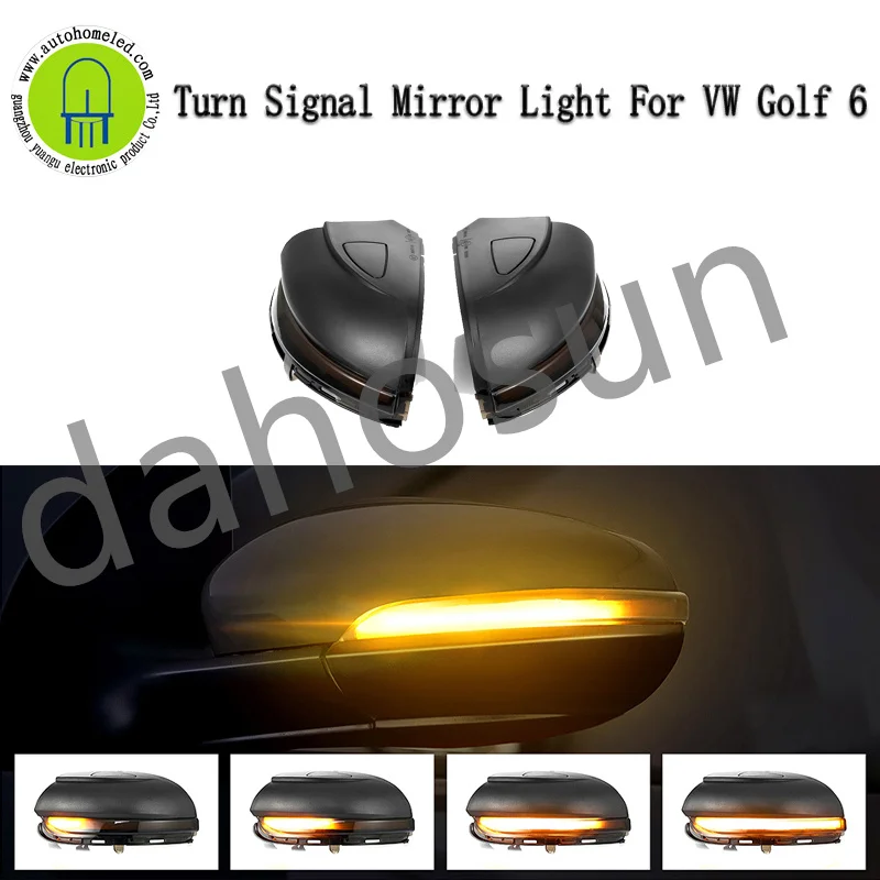 

2x Dynamic Blinker LED Turn Signal Light Side reaview Mirror lamp Sequential Indicator For Volkswagen GOLF 6 VI MK6 GTI Touran