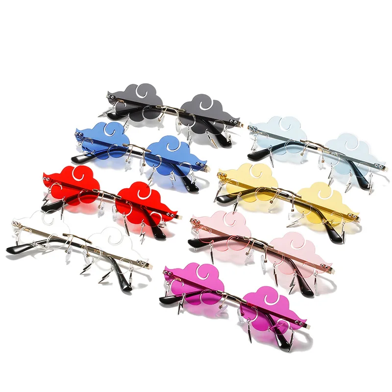 Fashion Rimless Clouds occhiali da sole donna uomo Luxury Brand Designer Vintage Steampunk Lightning Cool occhiali da sole UV400 Eyewear