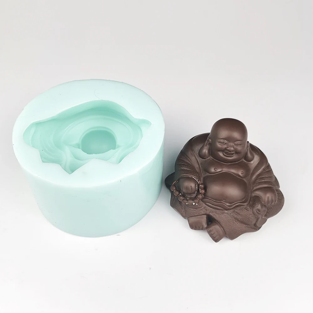 

Big Belly Maitreya Reclining Buddha Statue Mold Feng Shui Reclining Buddha Silicone Mold Figurines Vintage Home Decoration Mold