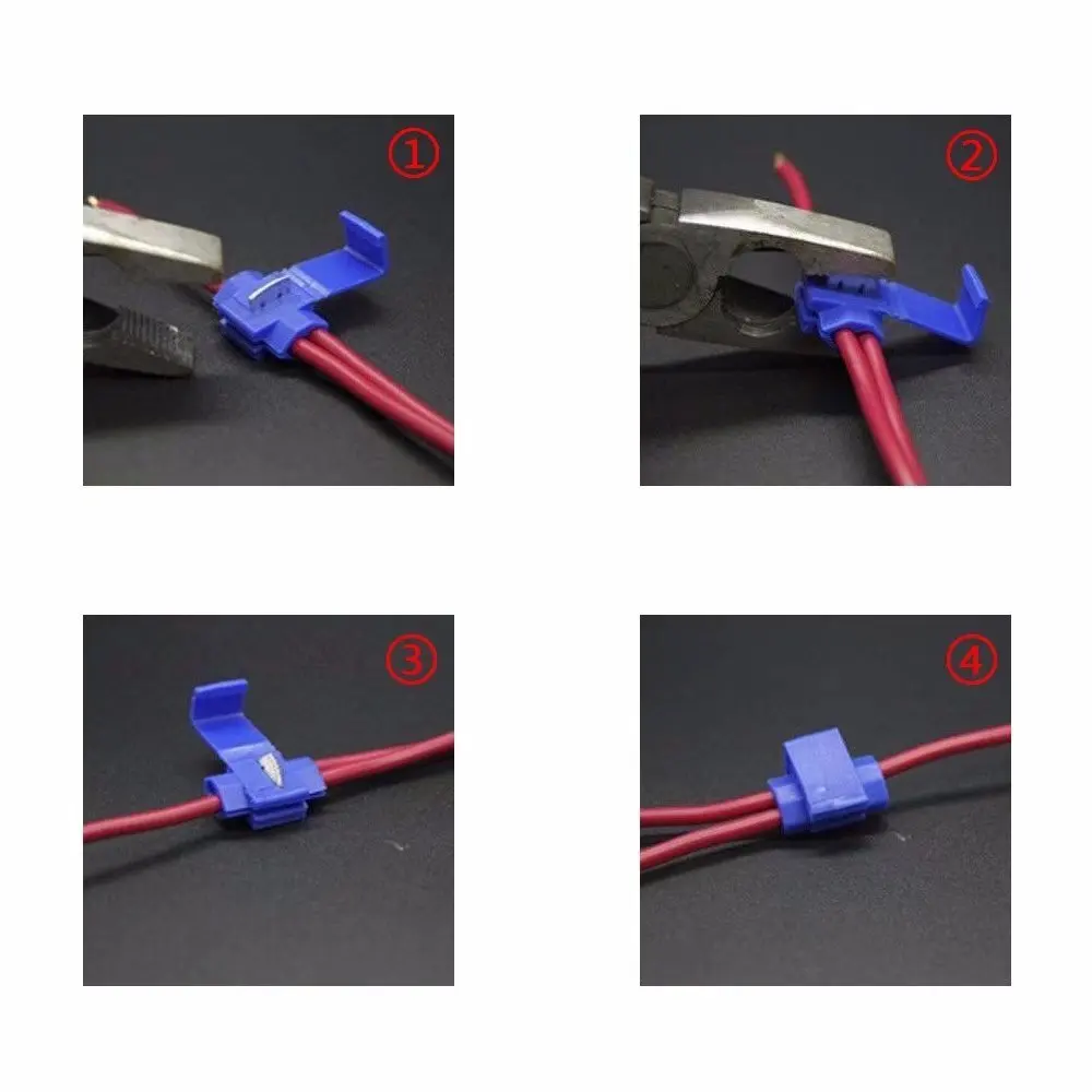 10/50Pcs Blue RED YELLOW Scotch Lock Crimp Terminals Electrical CableConnectors Fast Quick Splice Lock Wire Terminals Crimp T80