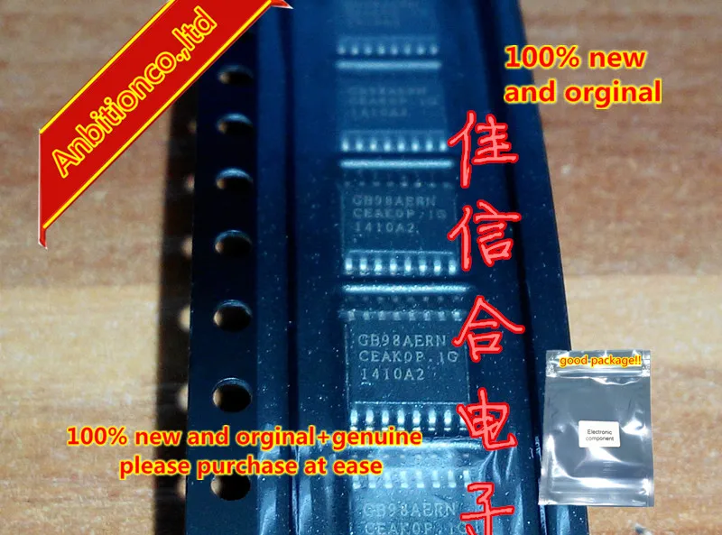 5pcs 100% new and orginal GB98AERN GB98AERN-A2-0-TR TSSOP16 9.9 in stock