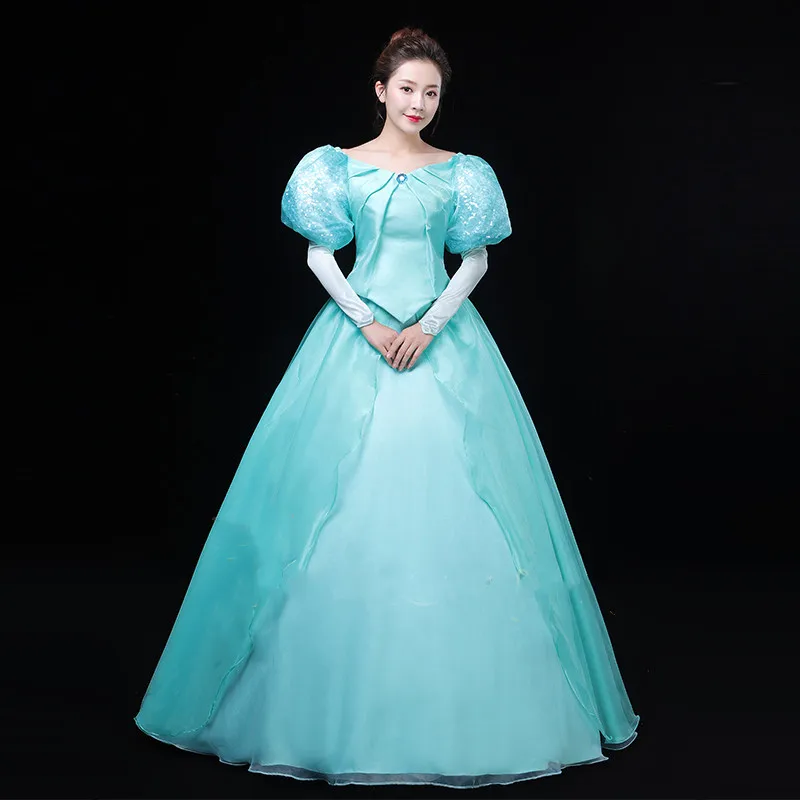 Ariel Princess Top Quality Fashion Cosplay Costume Dress For Halloween Party Costumes Custom-Made