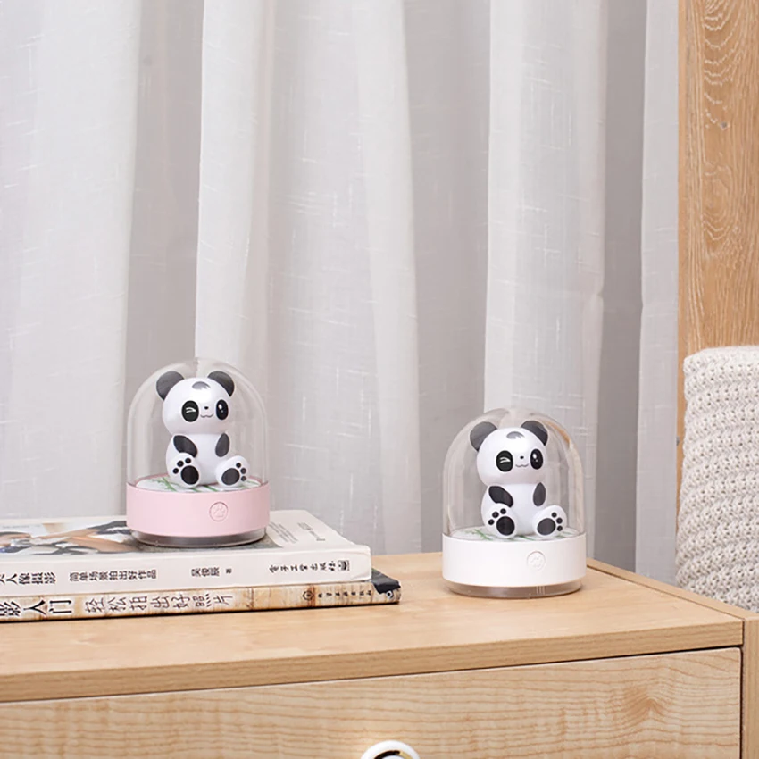 1 pz ABS ricaricabile carino Panda luce notturna LED lampada per aromaterapia per bambini camera da letto ufficio bambini regalo decorazione del Desktop