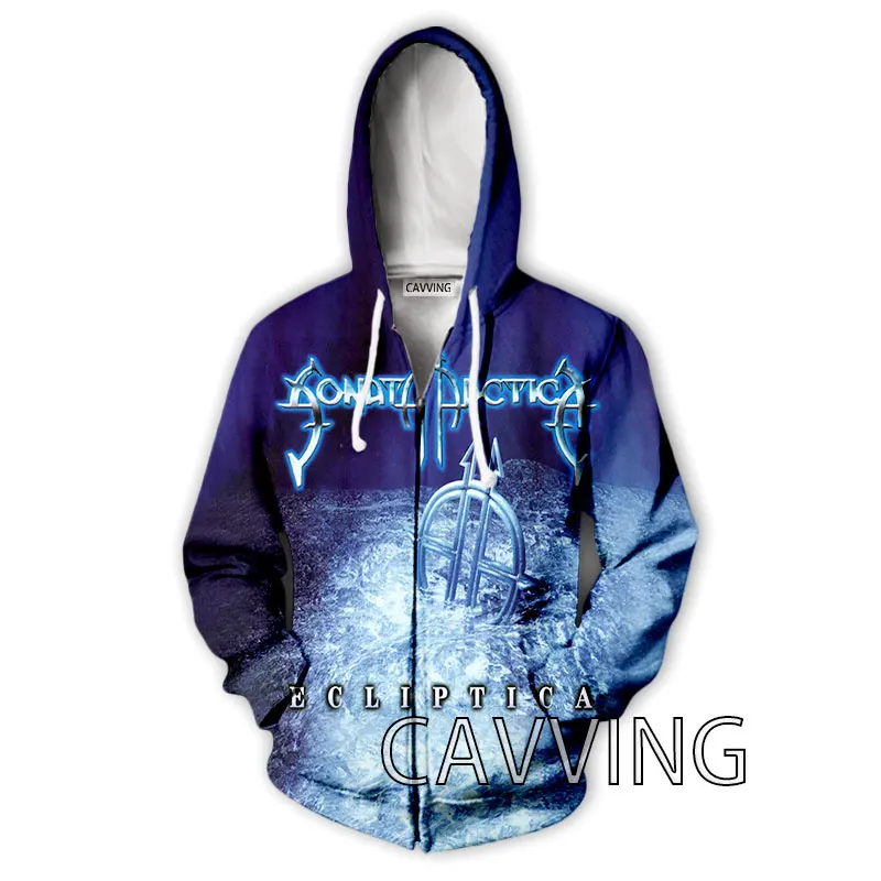 

New Fashion 3D Print Sonata Arctica Band Zipper Hoodies Zip Up Hooded Sweatshirts Harajuku Hoodie Hip Hop Sweatshirts