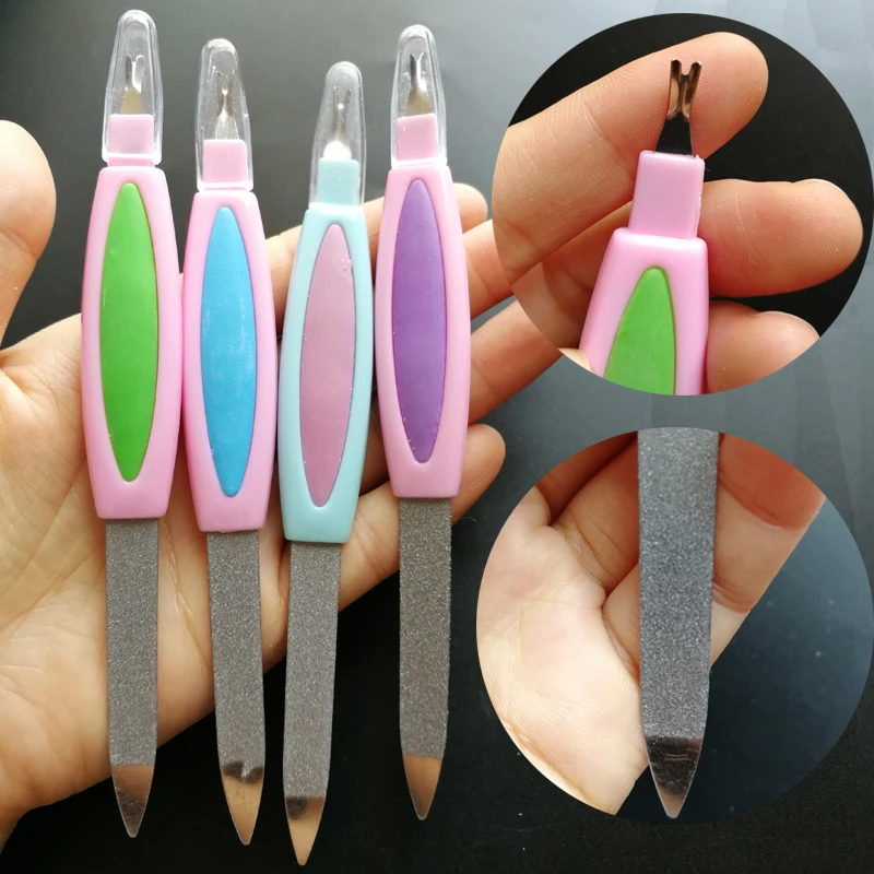 1PCS Metal Stainless Steel Nail File Double Sided Manicure Pedicure Cleaner Exfoliate Dead 16cm