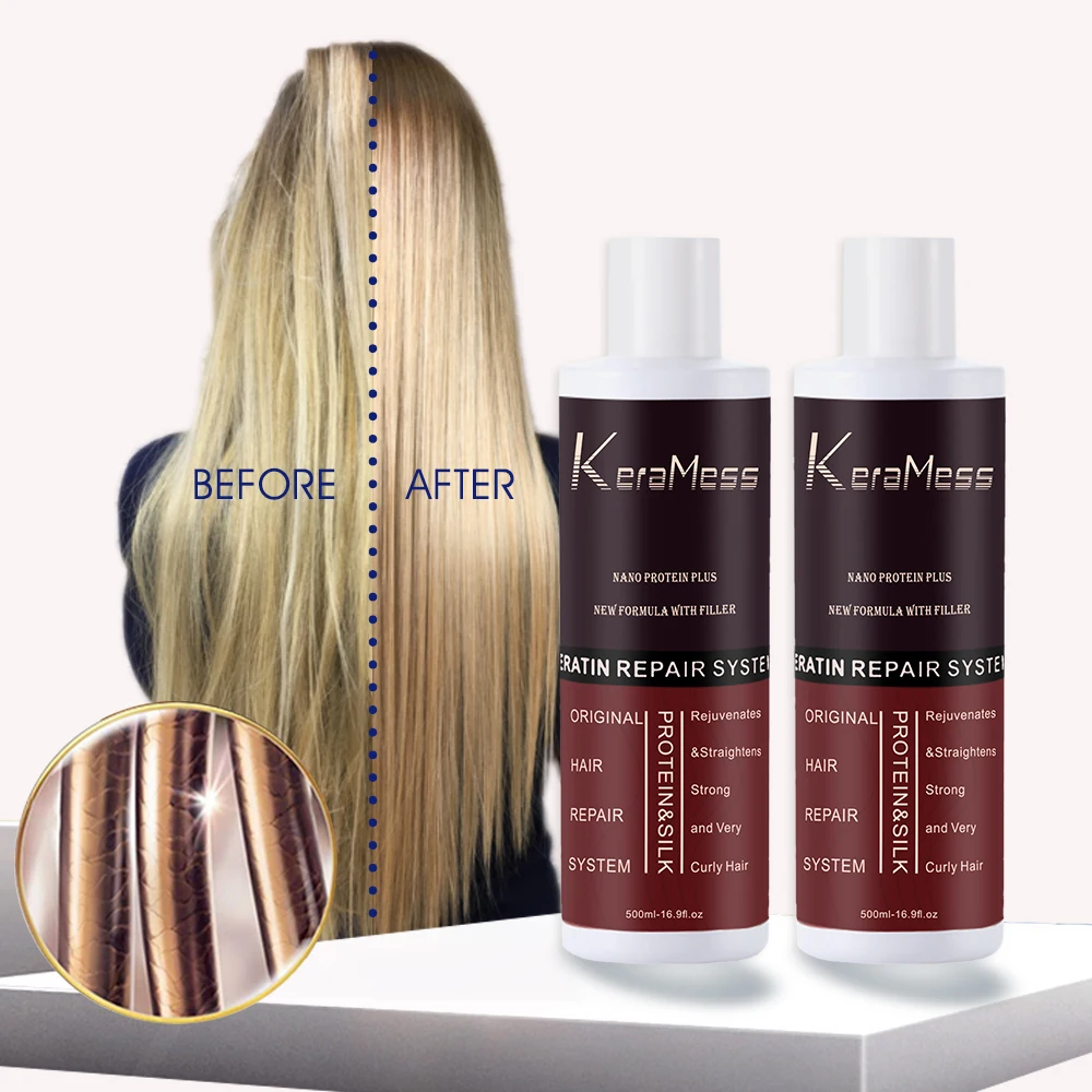 Wholesale Brazilian Keratin Hair Treatment Straightener Straightening Smoothing For Curly Hair With Natural  Keratin Salon