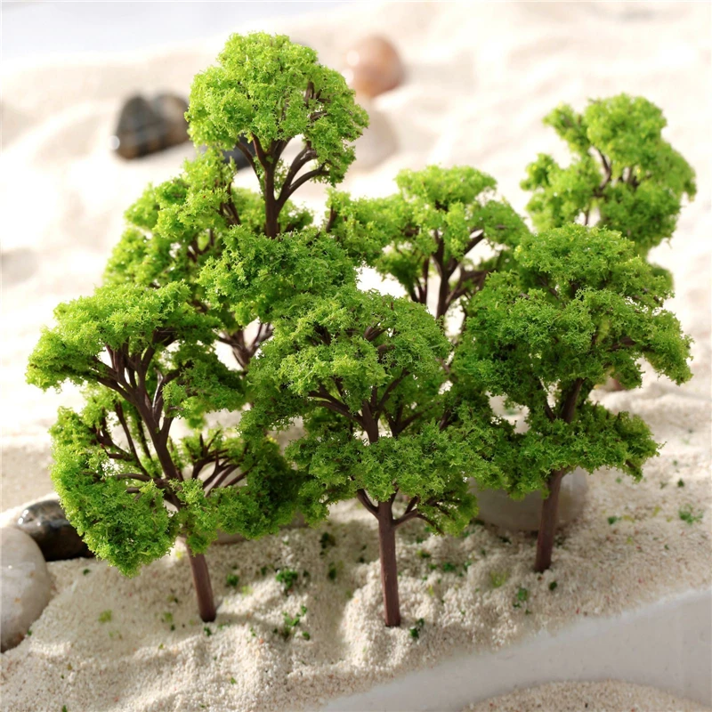 4 cm-6 CM Model pohon ABS plastik bahan tanaman untuk HO N OO skala bangunan pasir tabel tata letak Diorama kit 10 buah/lot