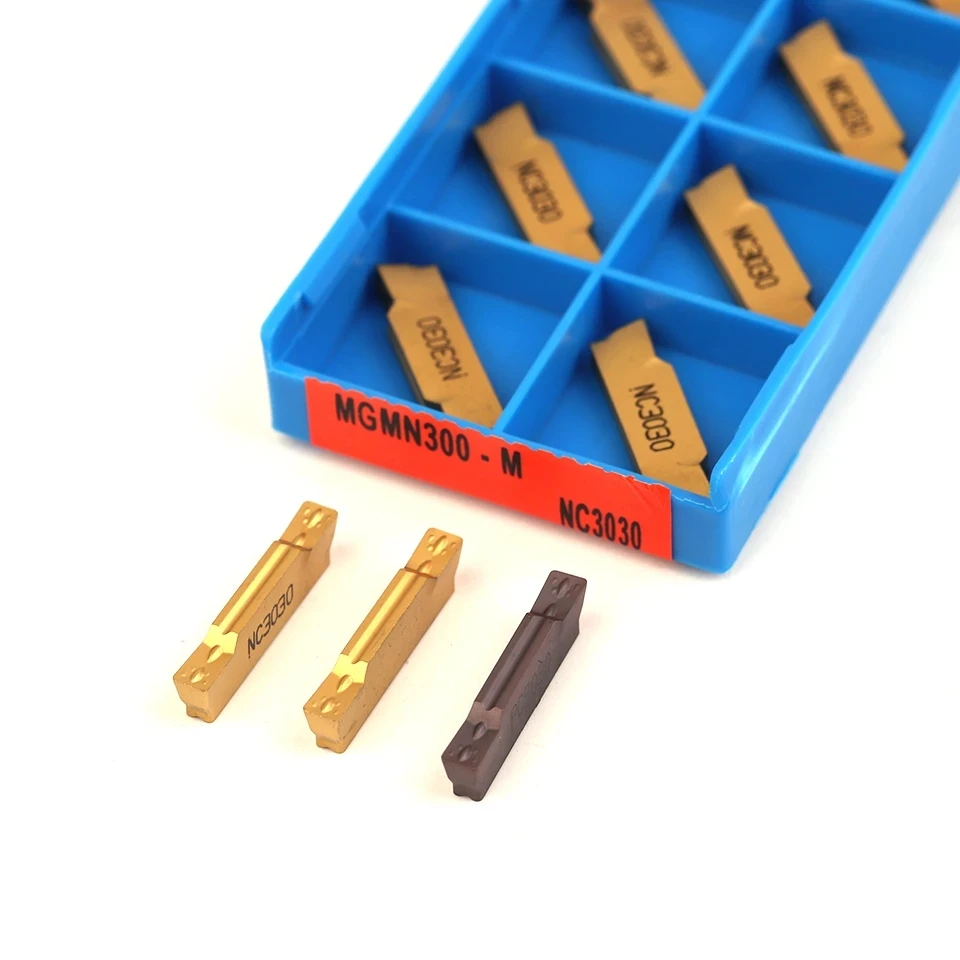 Imagem -06 - Cnc Slotted Carbide Grooving Tool Metal Torneamento Ferramentas Mgmn150 Mgmn200 Mgmn300 Mgmn400 Nc3020 Nc3030 Pc9030 10 Pcs